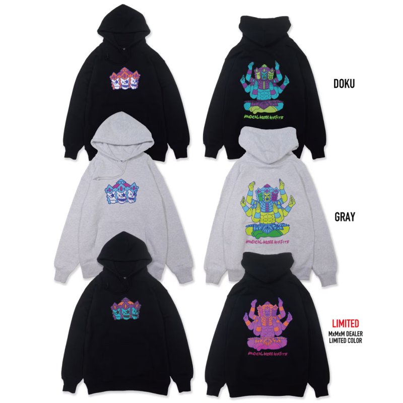 画像5: MxMxM（マモミ）キン肉マン x MxMxM “マジカル モッシュ アシュラマン” HOODIE (GRAY) (5)