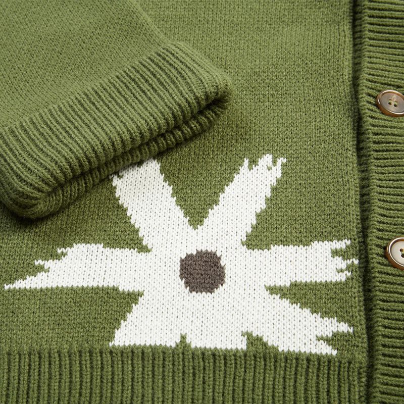 Deviluse(デビルユース) Prickly Flower Cardigan(Olive) - HEADSHOPVOX