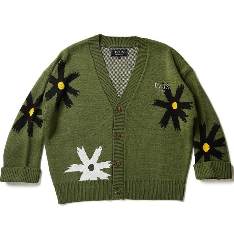 Deviluse(デビルユース) Prickly Flower Cardigan(Olive) - HEADSHOPVOX