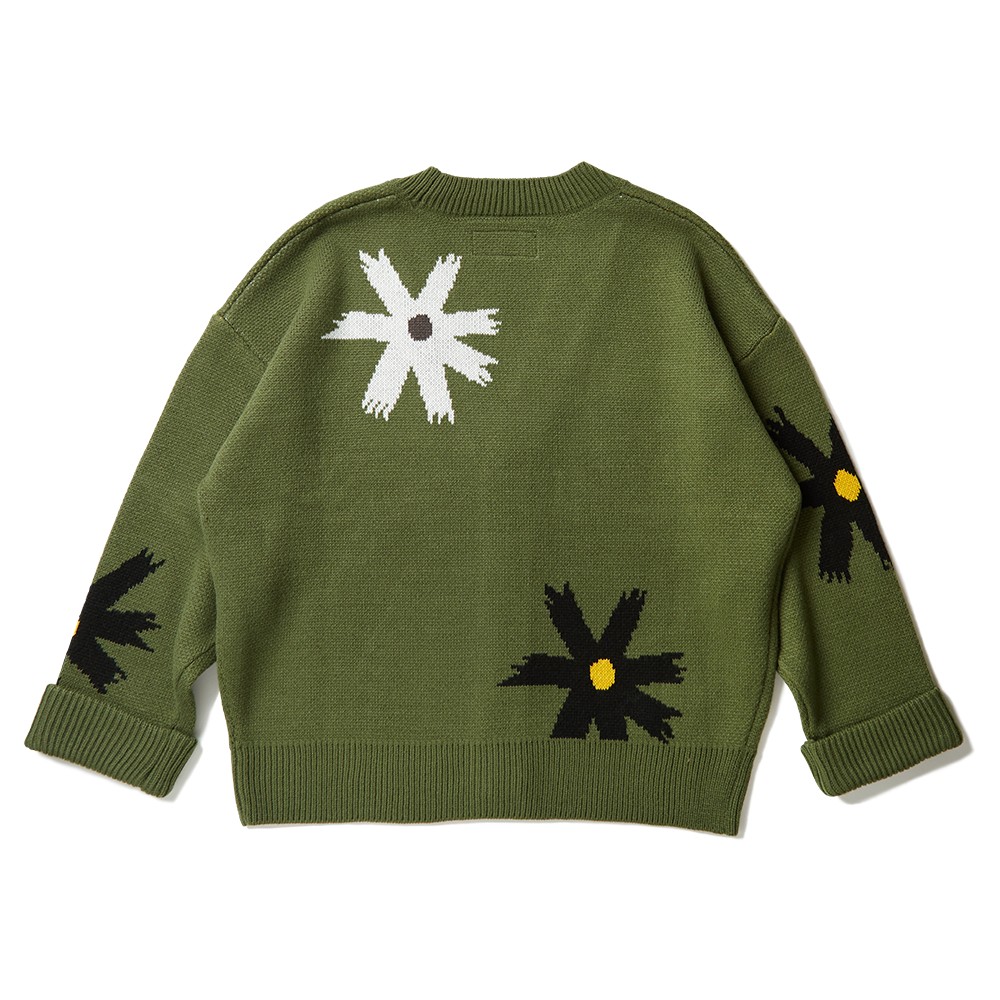 Deviluse(デビルユース) Prickly Flower Cardigan(Olive) - HEADSHOPVOX