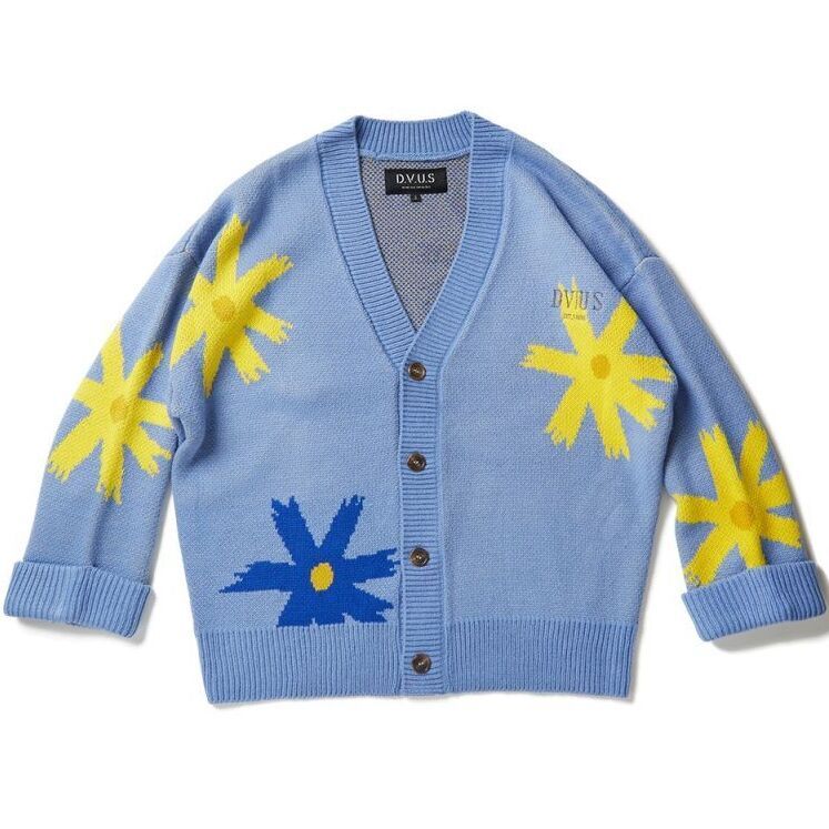 Deviluse(デビルユース) Prickly Flower Cardigan(Mid Blue) - HEADSHOPVOX