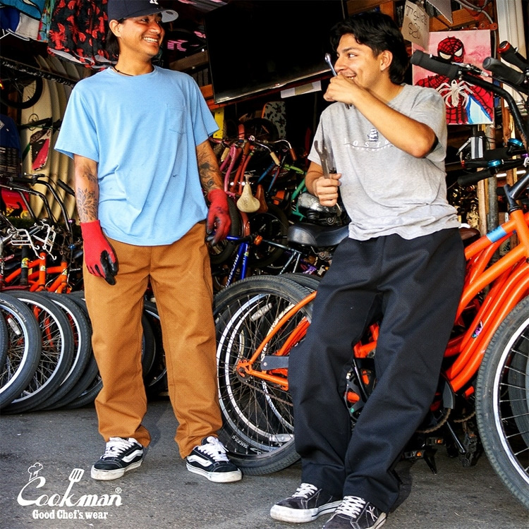 画像8: COOKMAN(クックマン)セミワイド Chef Pants Semiwide Duck Canvas Black (8)